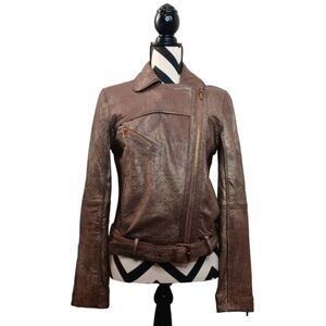 Tory Burch Brown Leather Jacket
